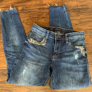 STS Blue | bejeweled skinny jeans size 0